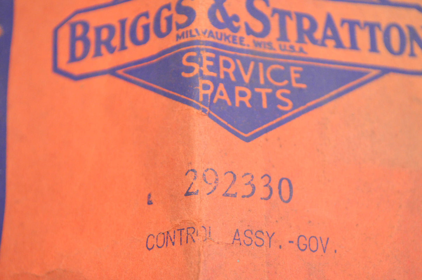 New OEM Briggs & Stratton 292330 Governor Control Assembly NOS