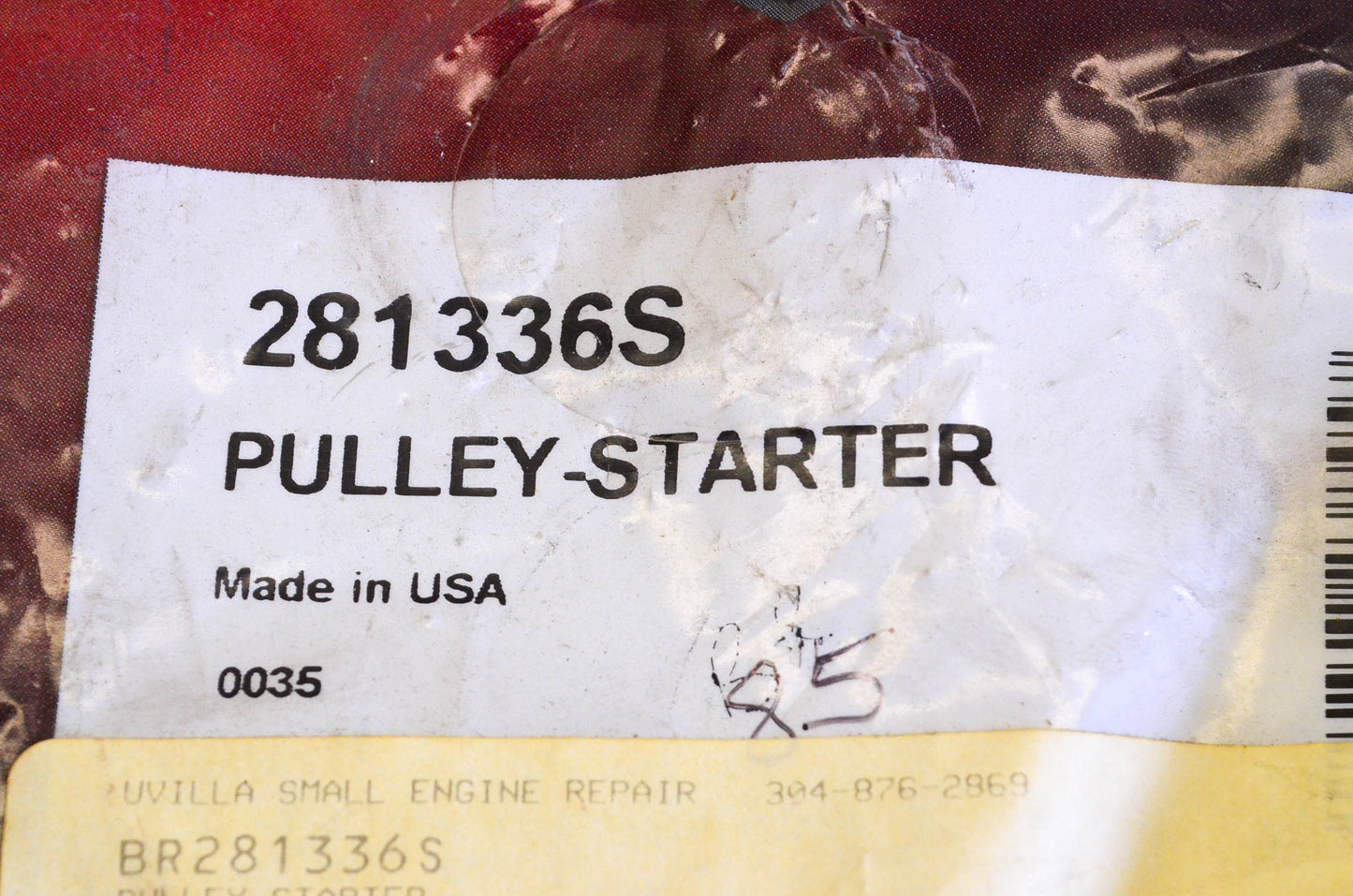 New OEM Briggs & Stratton 281336S Starter Pulley NOS