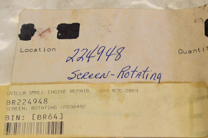 New OEM Briggs & Stratton 224948 Rotating Screen NOS
