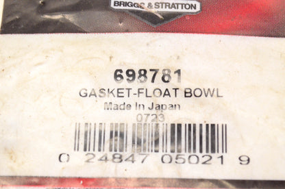 New OEM Briggs & Stratton 698781 Float Bowl Gasket NOS