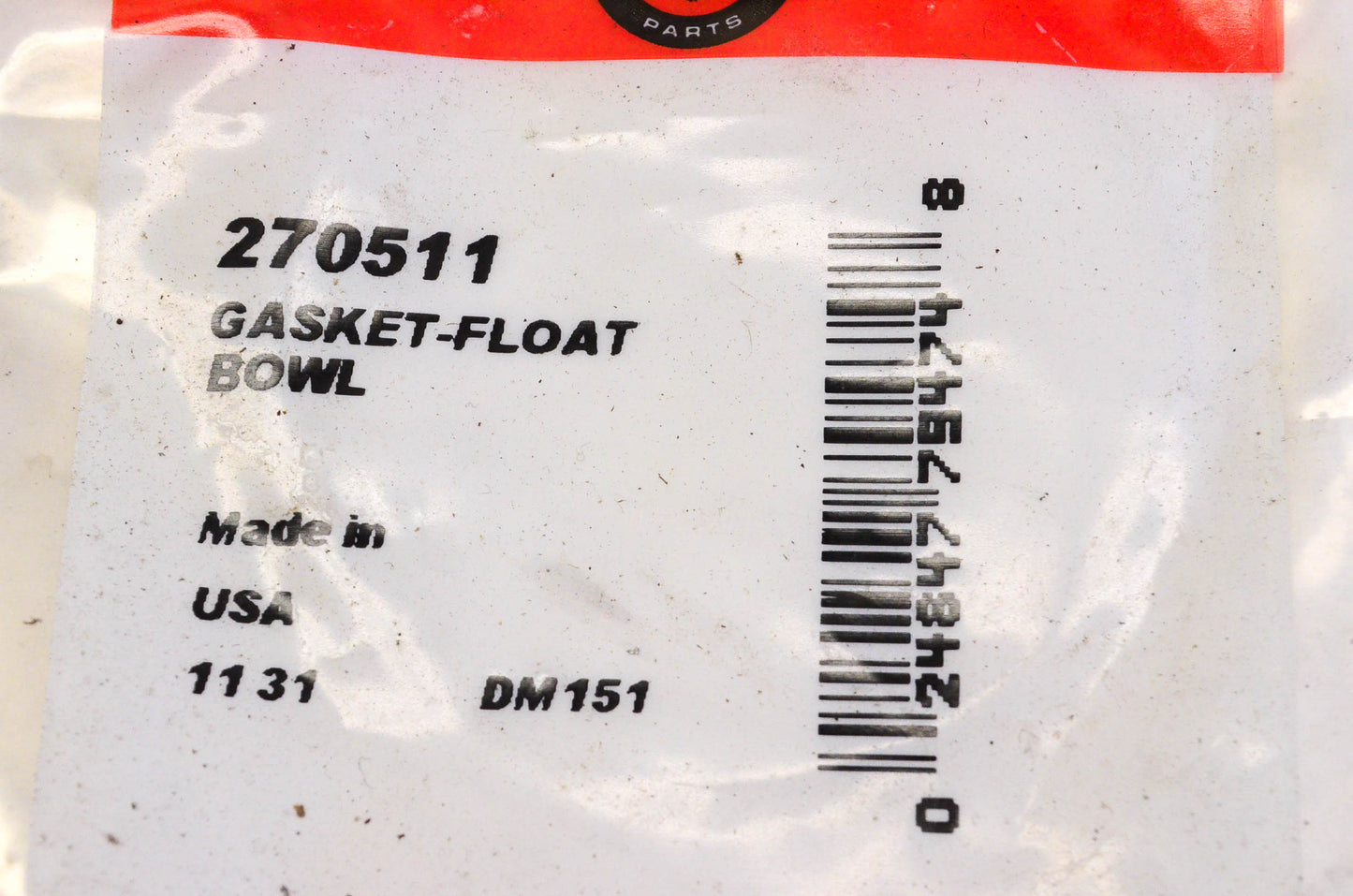 New OEM Briggs & Stratton 270511, 4169 Float Bowl Gasket Qty 4 NOS