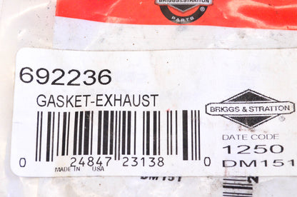 New OEM Briggs & Stratton 692236 Exhaust Gasket NOS