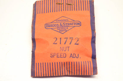 New OEM Briggs & Stratton 21772 Speed Adjusting Nut NOS