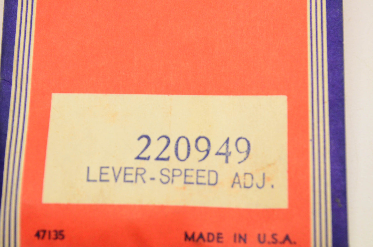 New OEM Briggs & Stratton 220949 Speed Adjuster Lever NOS