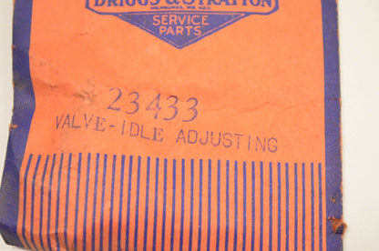 New OEM Briggs & Stratton 23433 Idle Adjuster Valve NOS