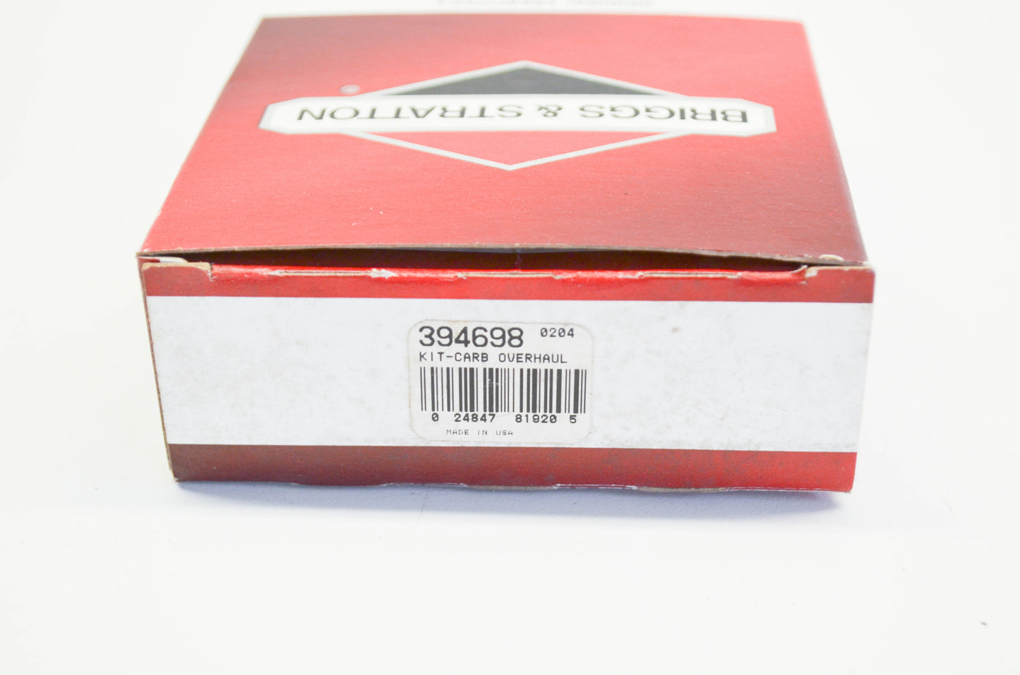 New OEM Briggs & Stratton 394698 Carburetor Overhaul Kit NOS