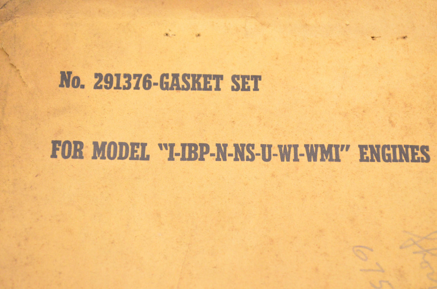 New OEM Briggs & Stratton 291376 Gasket Kit NOS