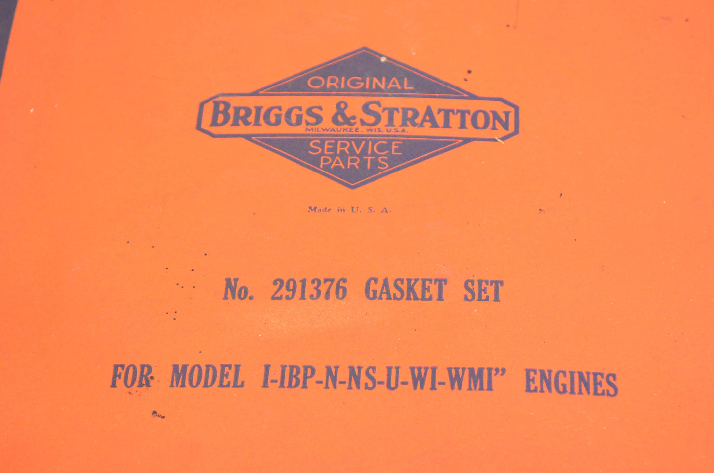 New OEM Briggs & Stratton 291376 Gasket Kit NOS
