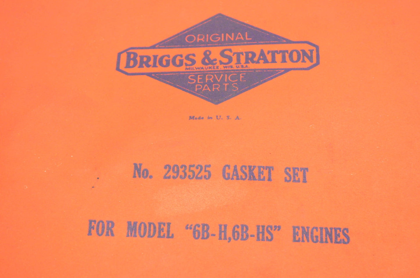 New OEM Briggs & Stratton 293525 Gasket Kit NOS