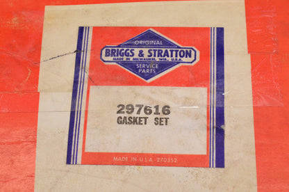 New OEM Briggs & Stratton 297616 Gasket Kit NOS