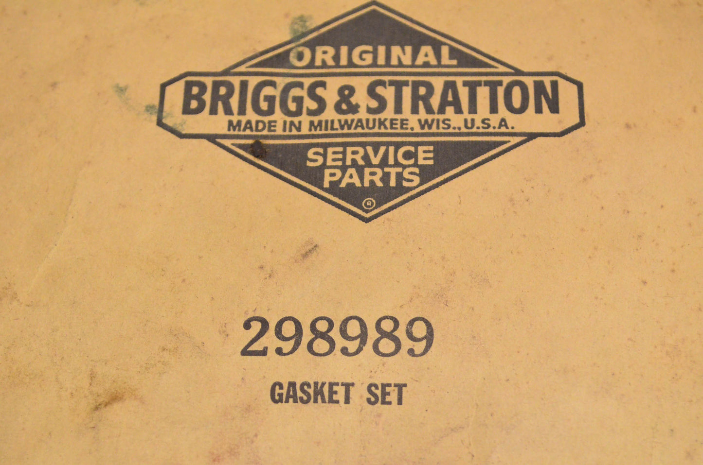New OEM Briggs & Stratton 298989 Gasket Kit NOS