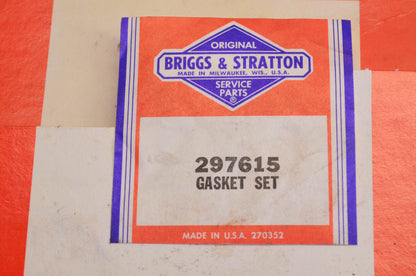 New OEM Briggs & Stratton 297615 Gasket Kit NOS