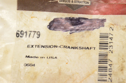 New OEM Briggs & Stratton 691779 Crankshaft Extension NOS