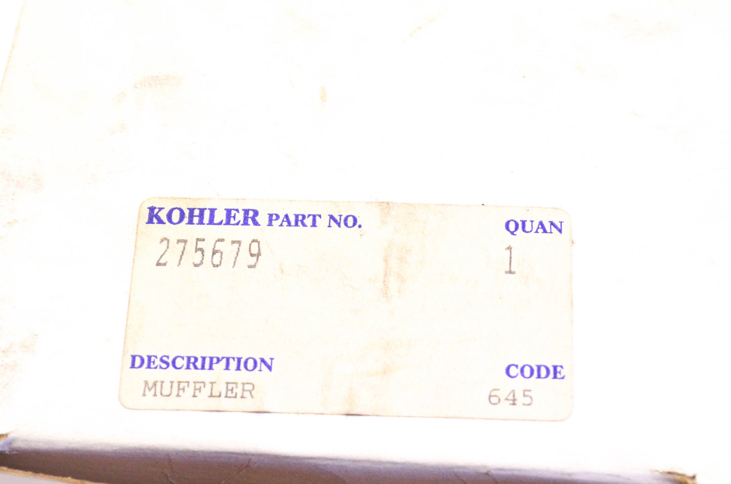 Kohler 275679 Muffler NOS