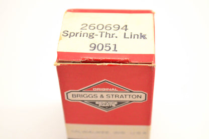New OEM Briggs & Stratton 260694 Throttle Link Spring NOS