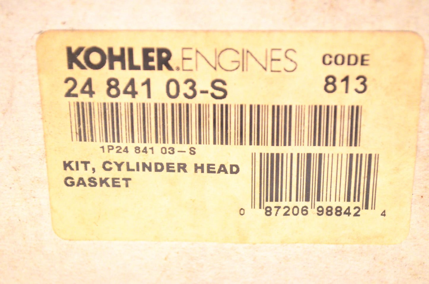 Kohler 24 841 01-S Cylinder Head Gasket Kit NOS