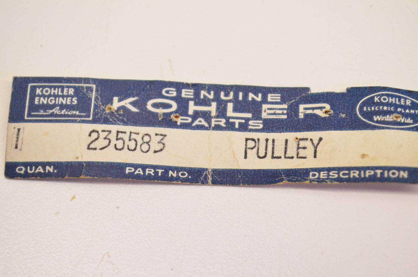 Kohler 235583 Pulley NOS