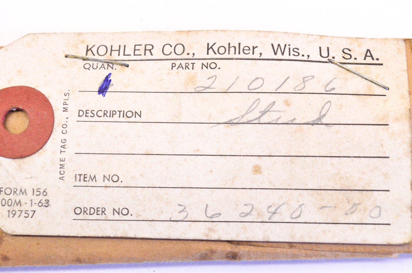 Kohler 210186 Stud NOS