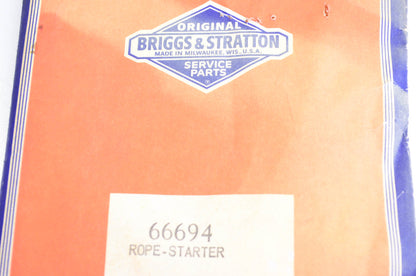 New OEM Briggs & Stratton 66694 Starter Rope NOS