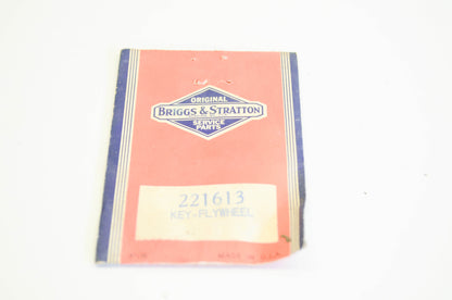 New OEM Briggs & Stratton 221613 Flywheel Key NOS