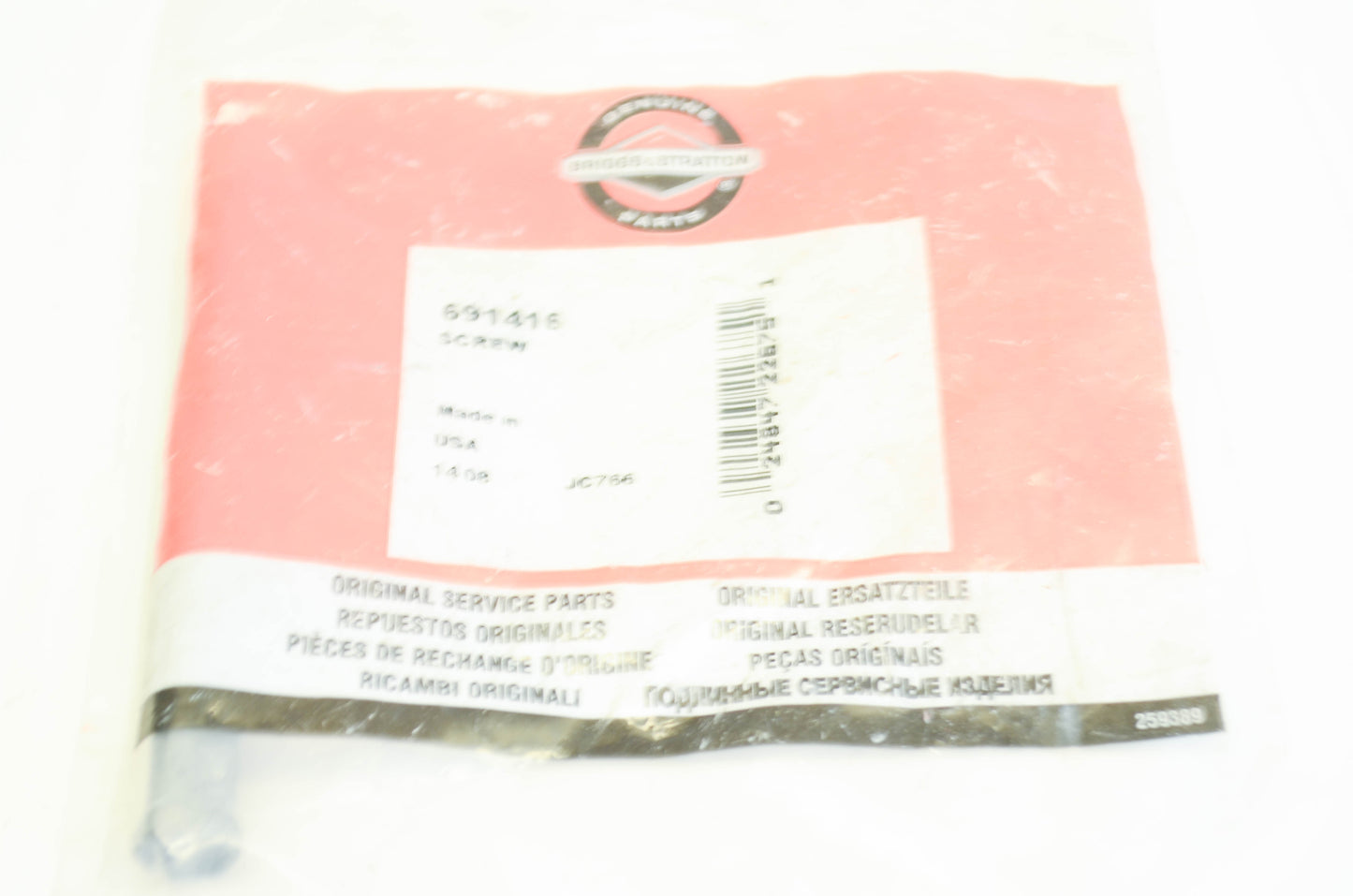 New OEM Briggs & Stratton 691416 Muffler Bolt NOS