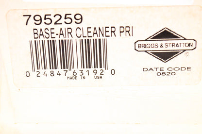 New OEM Briggs & Stratton 795259 Air Cleaner Primer Base Assembly NOS