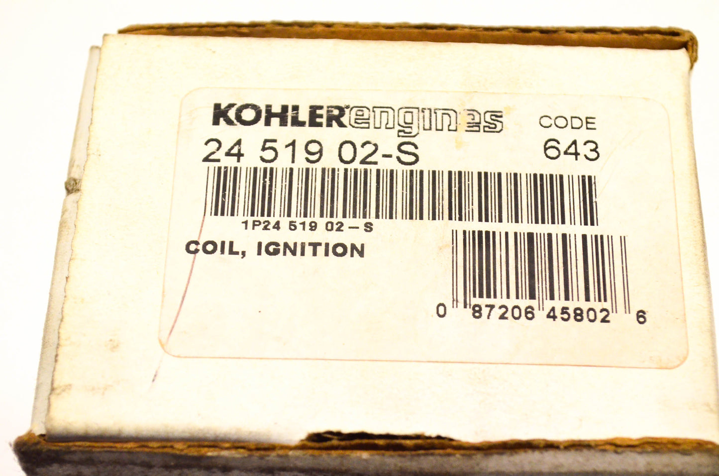 Kohler 24-519-02-S, 24 519 02-S Ignition Coil NOS