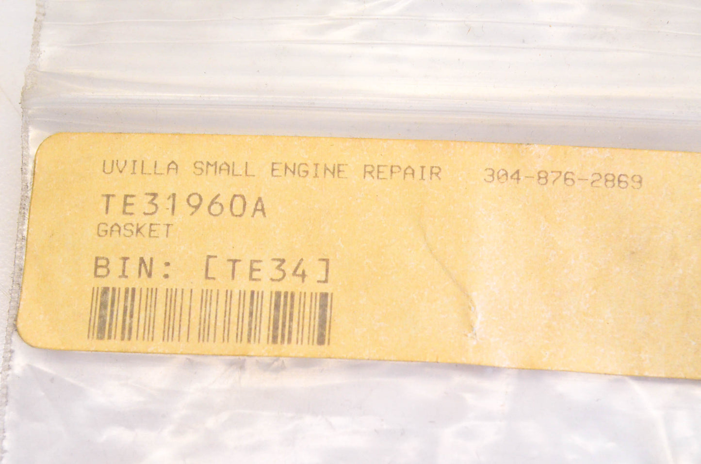 Tecumseh 31960A Gasket Qty 2 NOS