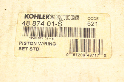 Kohler 48-874-01-S, 48 874 01-S Piston & Ring Kit