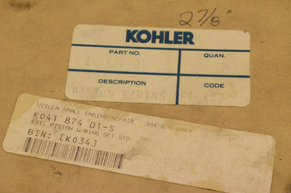 Kohler 41-874-01-S, 41 874 01-S Piston & Ring Kit