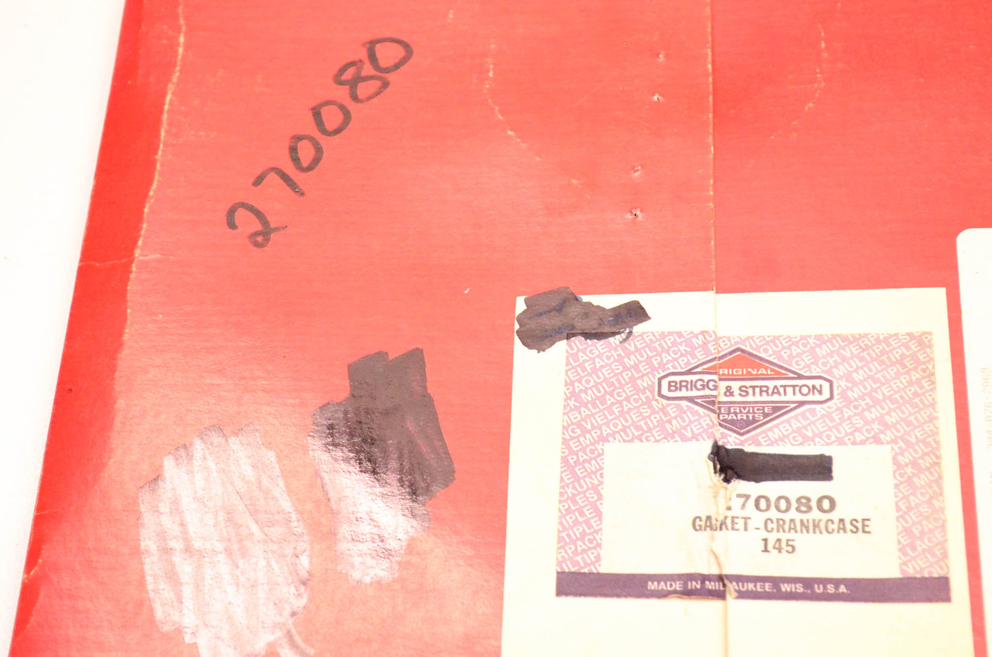 New OEM Briggs & Stratton 270080 Crankcase Gasket NOS