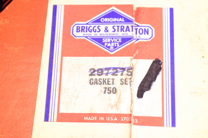 New OEM Briggs & Stratton 297275 Gasket Kit NOS