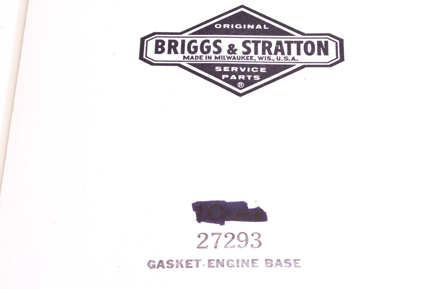 New OEM Briggs & Stratton 27293 Base Gasket NOS
