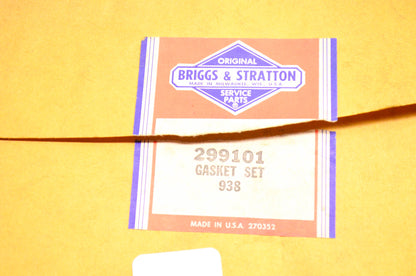 New OEM Briggs & Stratton 299101 Gasket Kit NOS