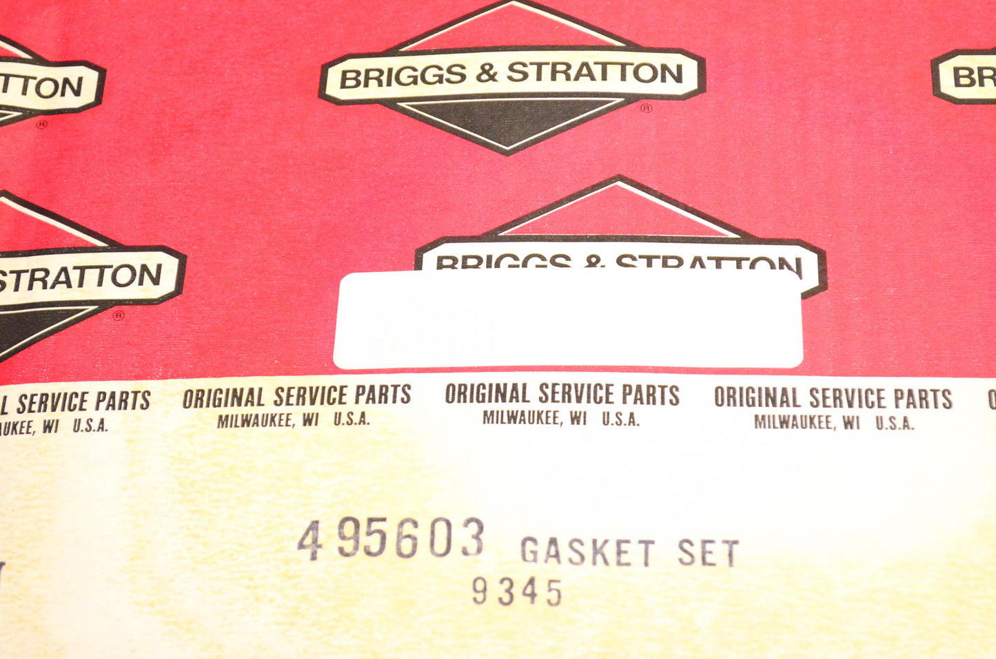 New OEM Briggs & Stratton 495603 Gasket and Seal Kit NOS