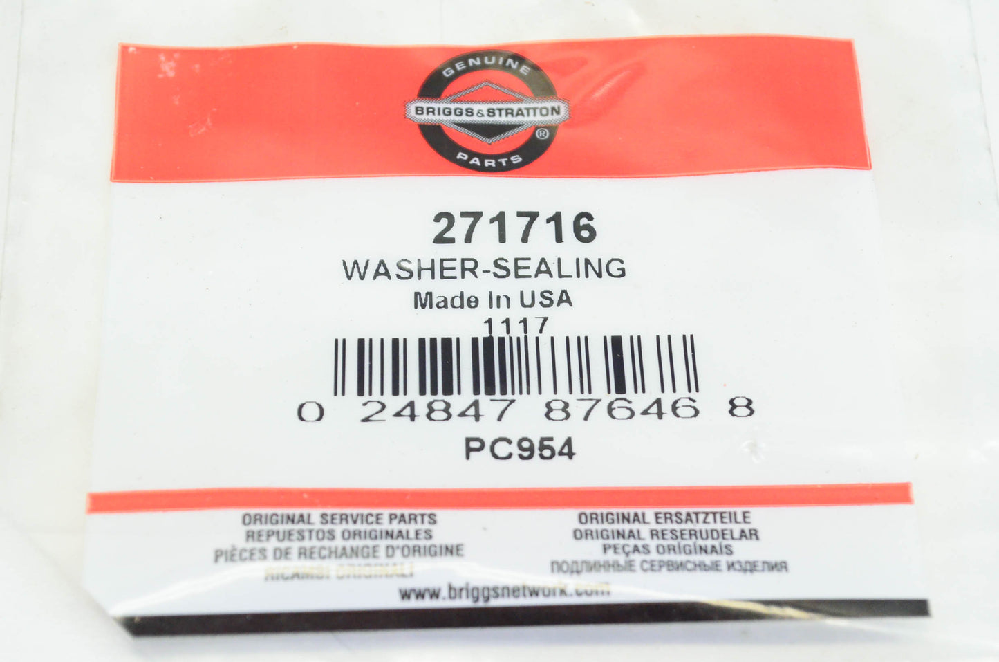 New OEM Briggs & Stratton 271716 Sealing Washer Qty 2 NOS