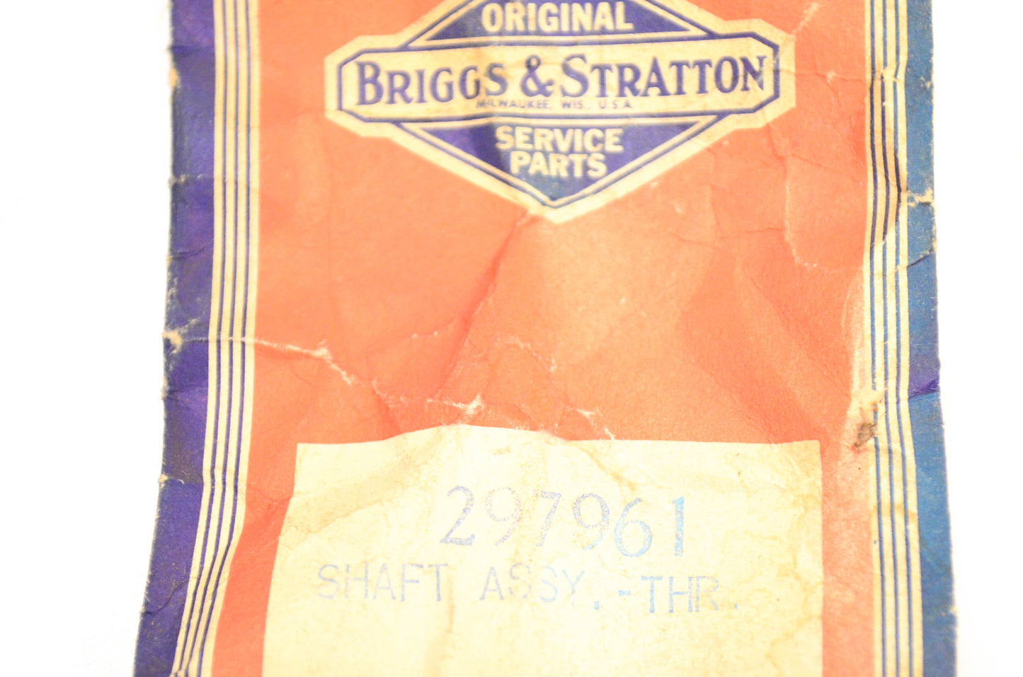 New OEM Briggs & Stratton 297961 Throttle Shaft Assembly NOS