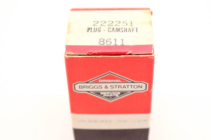 New OEM Briggs & Stratton 222251 Camshaft Plug NOS