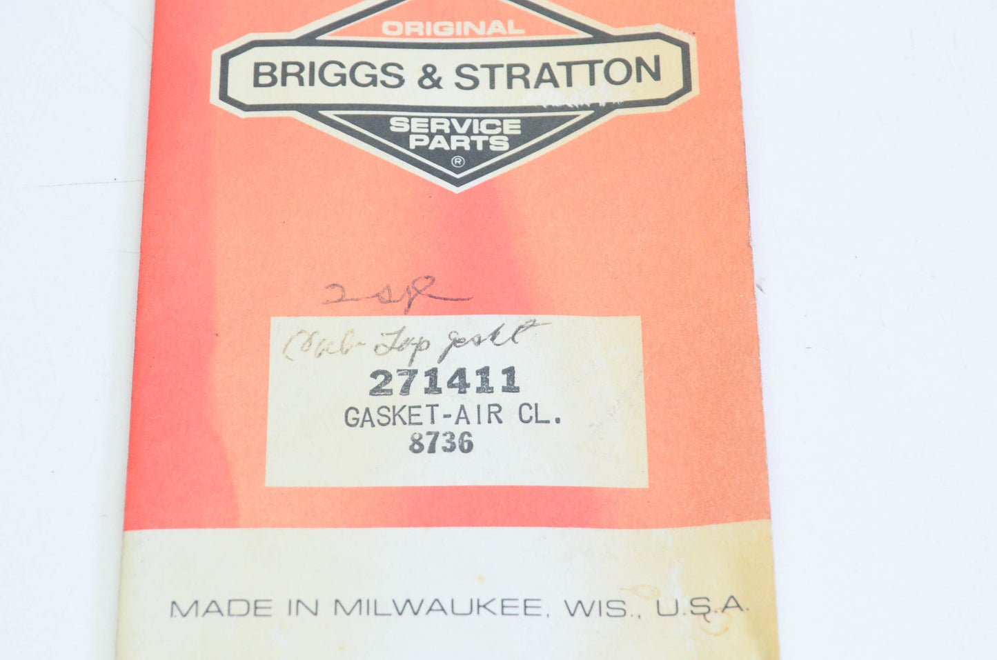 New OEM Briggs & Stratton 271411 Air Cleaner Gasket NOS