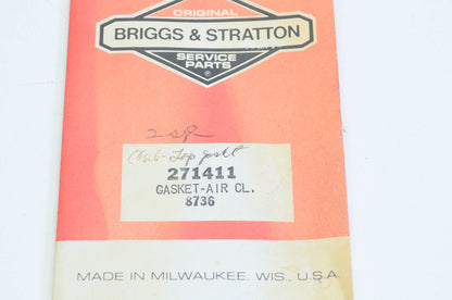 New OEM Briggs & Stratton 271411 Air Cleaner Gasket NOS
