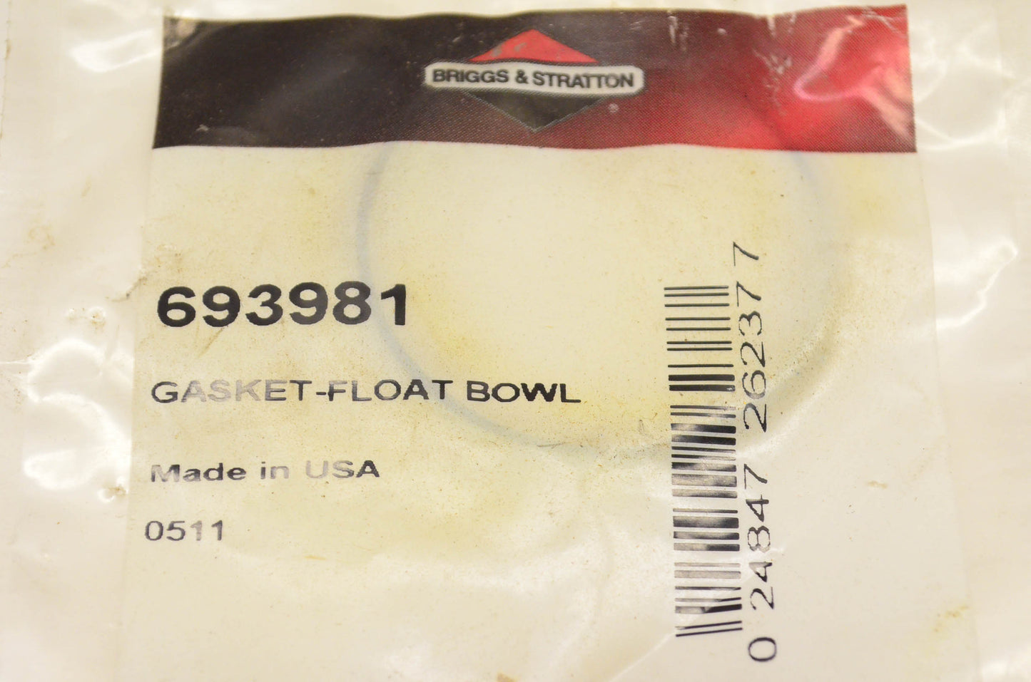 New OEM Briggs & Stratton 693981 Carburetor Float Bowl Gasket Qty 2 NOS