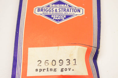 New OEM Briggs & Stratton 260931 Governor Spring NOS