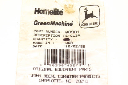 Homelite 08981 E-Ring NOS