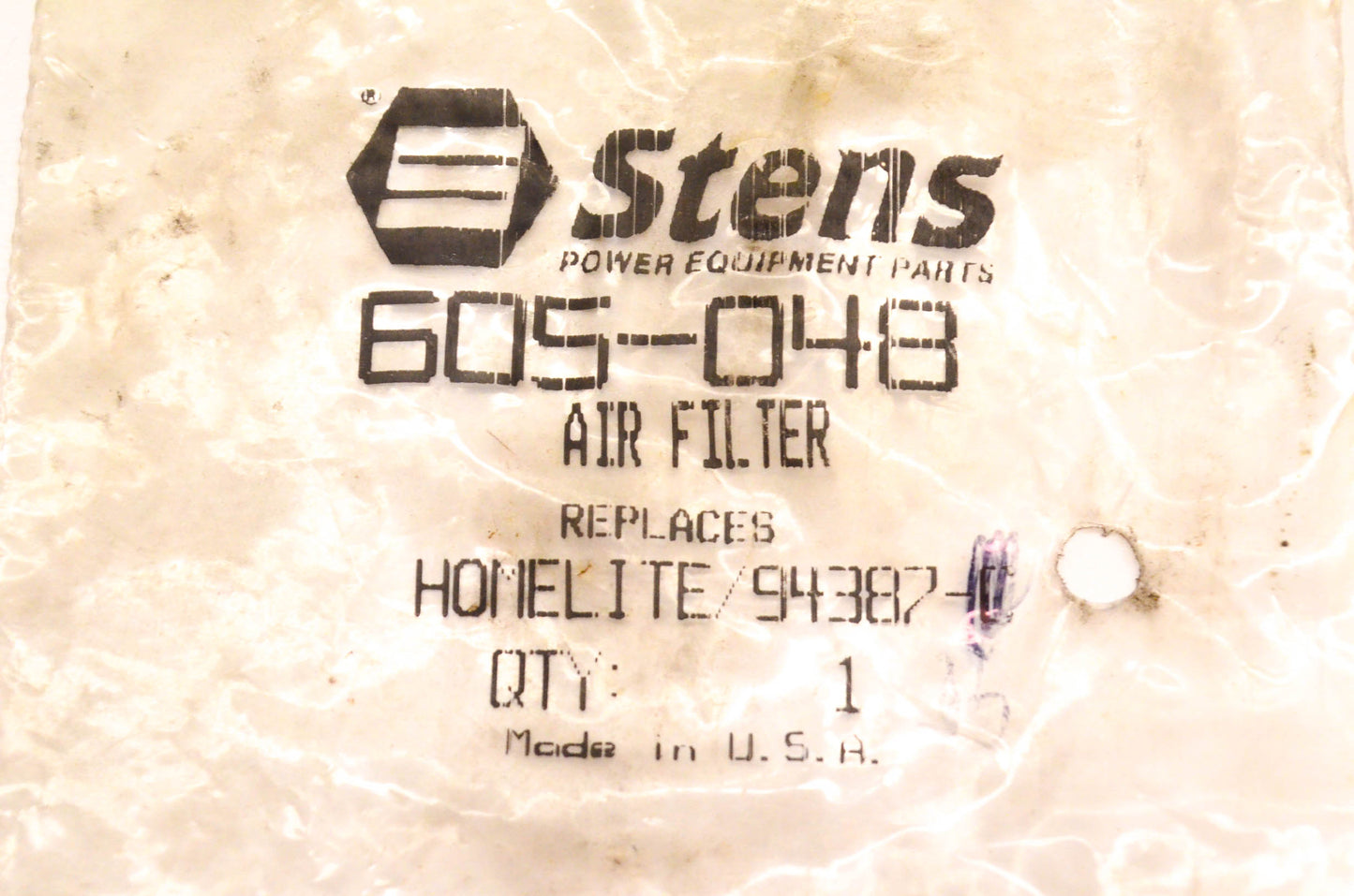 Stens 605-048, 94387B Air Filter NOS