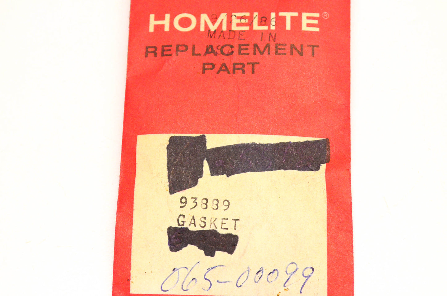 Homelite 93889 Carburetor Gasket Qty 4 NOS