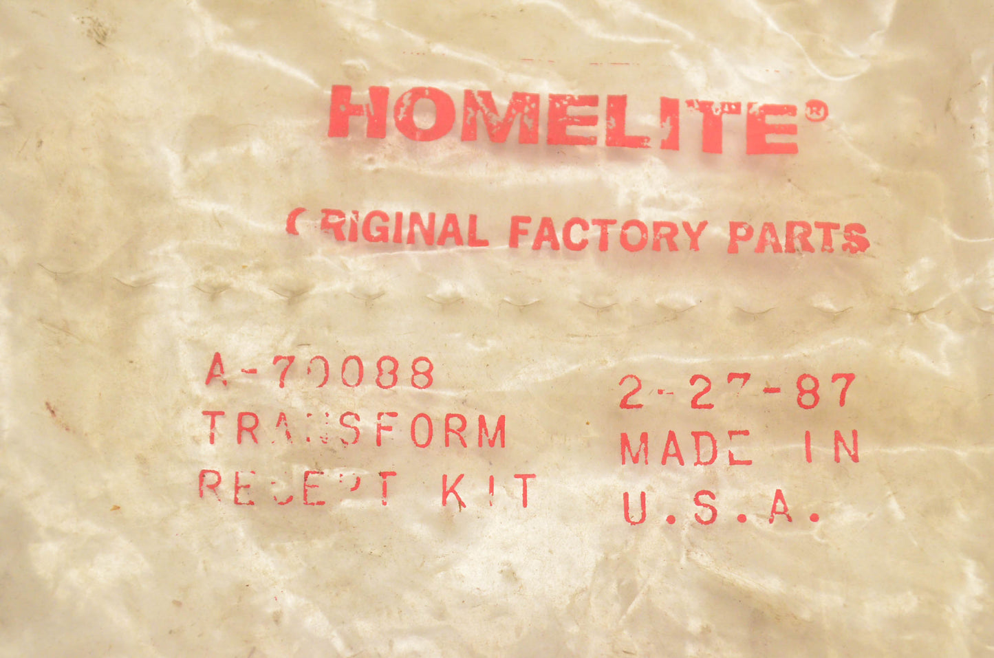 Homelite A-70088 Transformer Receptacle Kit NOS