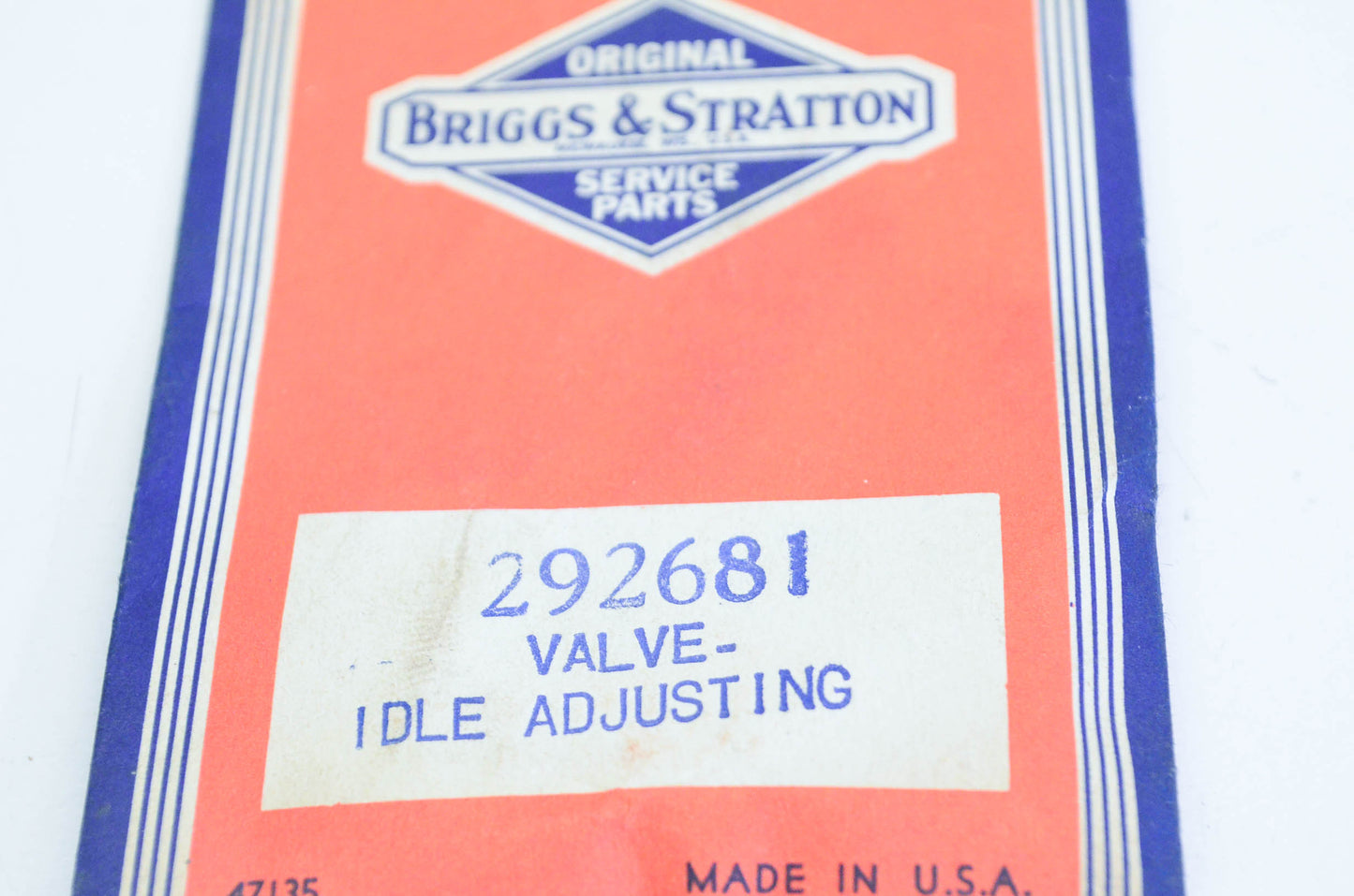 New OEM Briggs & Stratton 292681 Idle Adjusting Valve NOS