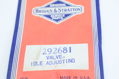 New OEM Briggs & Stratton 292681 Idle Adjusting Valve NOS