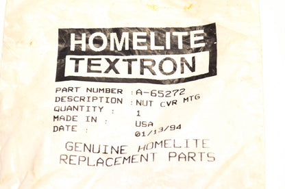 Homelite A-65272, A65272 Cover Nut NOS