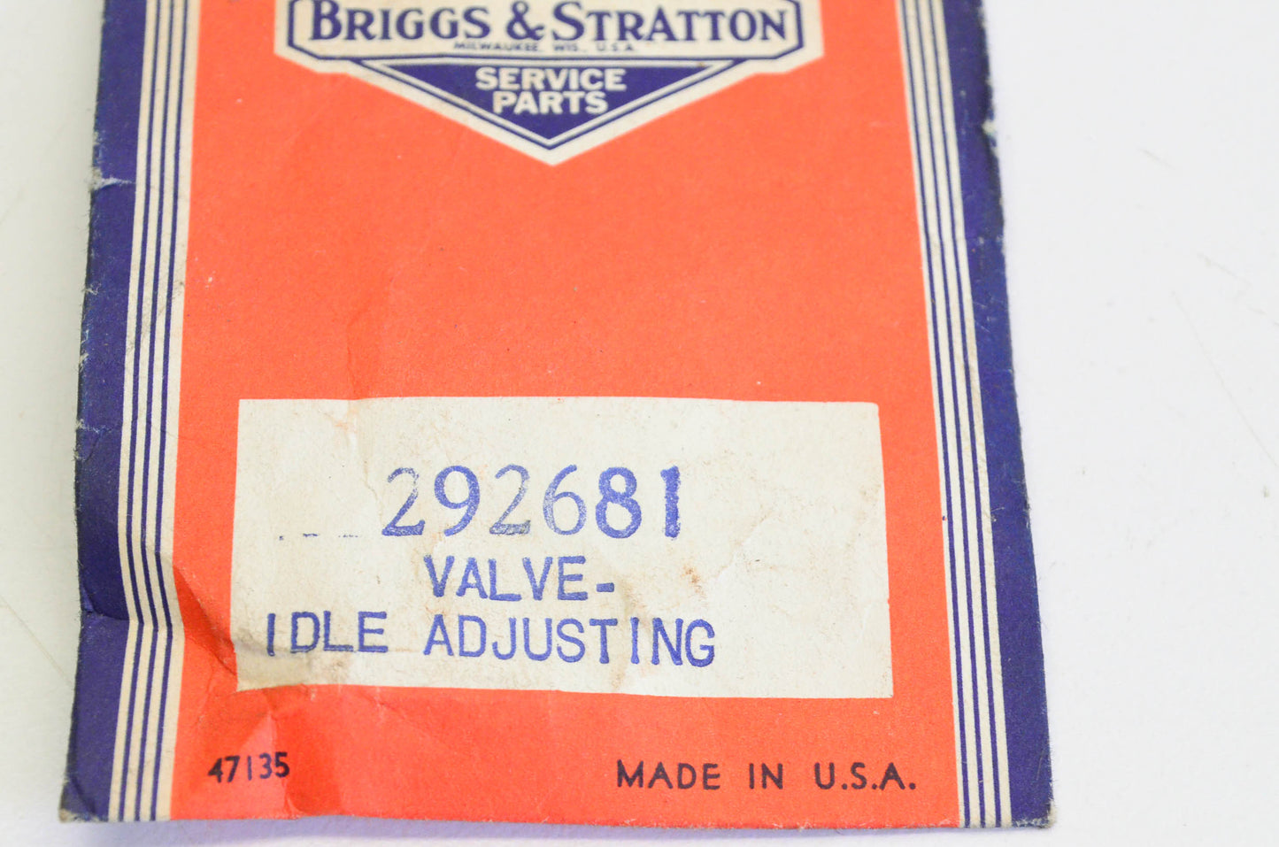 New OEM Briggs & Stratton 292681 Idle Adjusting Valve NOS